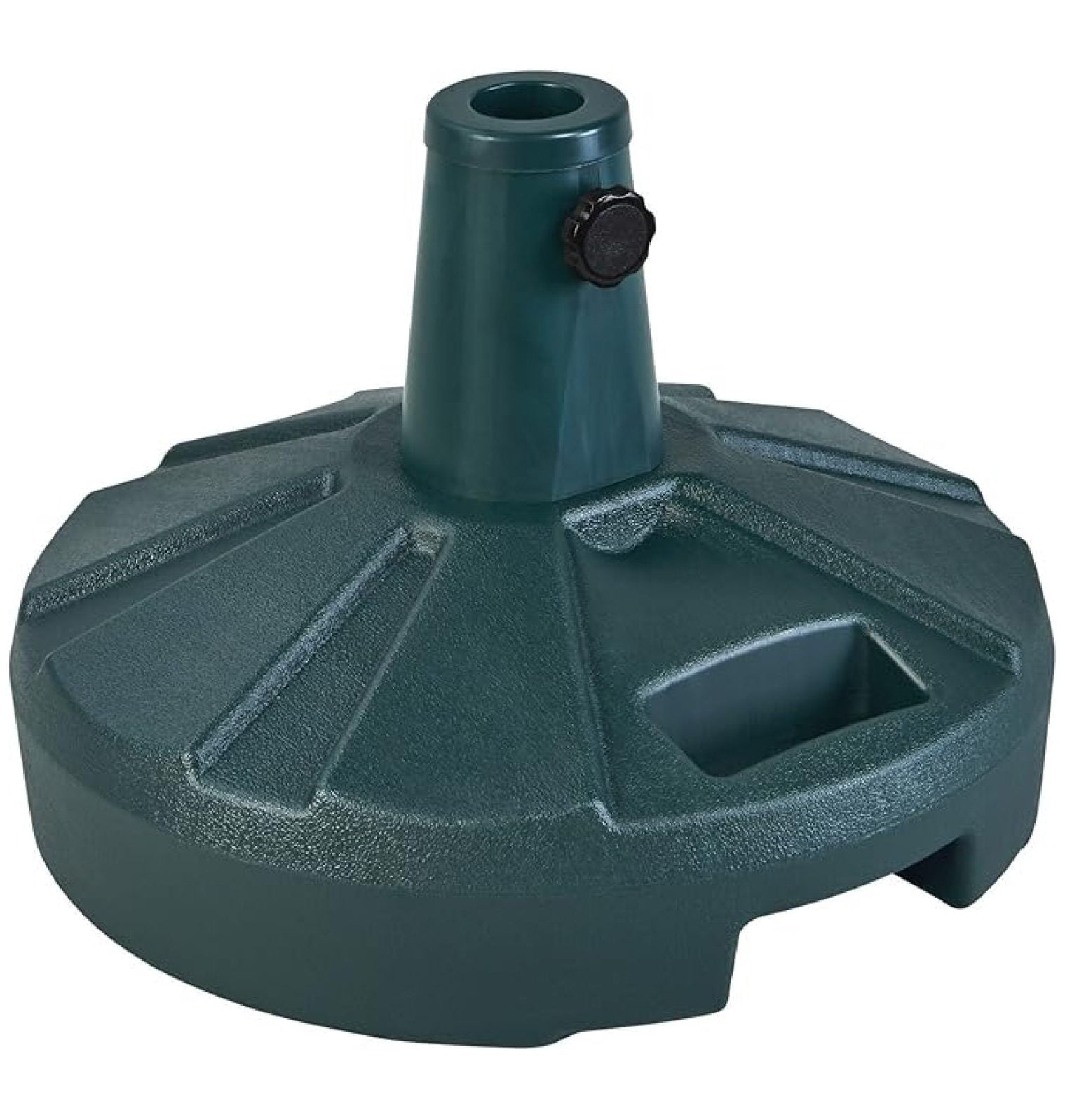 , 00262, Durable Rust Free Molded Resin, Patio Umbrella Base, 50 pounds holding force, 16"D & 11 1/2"H, Green