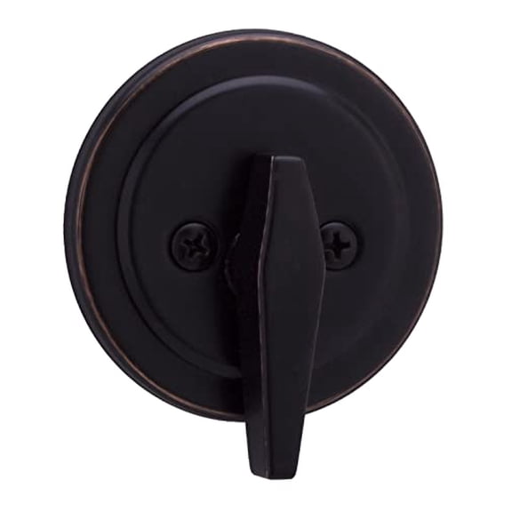 00267-1FR20 Turn Only Deadbolt with Adjustable Latch and Deadbolt Strike Oil Rubbed Bronze Finish$$Tools & Hardware Other