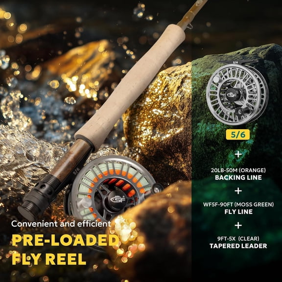 -003 Pro Fly Fishing Reel for Freshwater,CNC Precision Machining Process,Mid Design,Smooth Drag System,Lightweight Aluminum Body