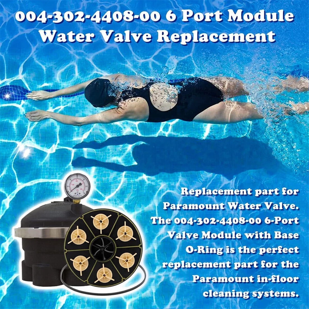 004-302-4408-00 Six Port Valve Module Kit for Paramount In-Floor Pool ...