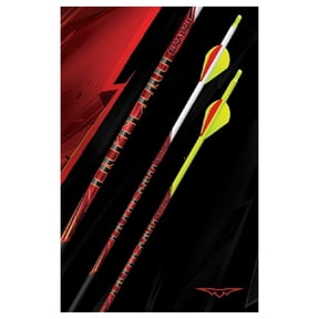 .005" 350 Outlaw Fletched White Crested Arrows (6 Pack)