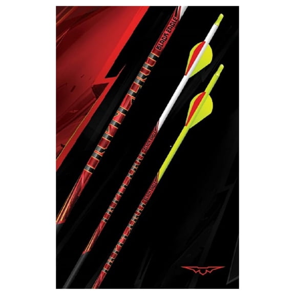 .005" 350 Outlaw Fletched White Crested Arrows (6 Pack)
