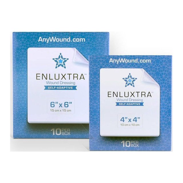006 "Any Wound" Dressing Box of 10 Enluxtra 6"x6" SelfAdaptive Super