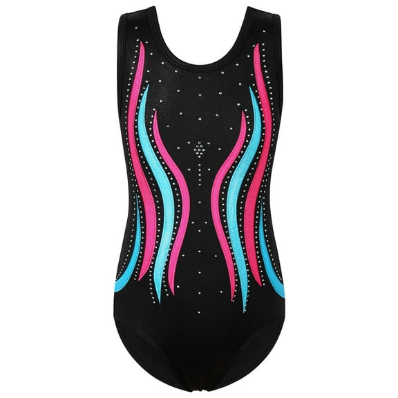 BAOHULU Girls Gymnastics Leotards Toddler Ballet Dance Clothes Kids Sleeveless Dancewear