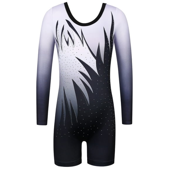 BAOHULU Girls Gymnastics Leotards Toddler Long Sleeve Ballet Dance Clothes Kids Unitards