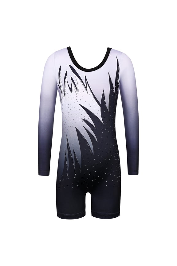 Girls Gymnastics Leotards Toddler Long Sleeve Ballet Dance Clothes Kids Unitards