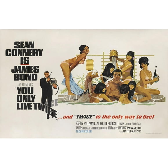 007 You Only Live Twice James Bond Movie Poster for Home Decor Wall Art 12x18Inch,30x46cm Frameless Gift