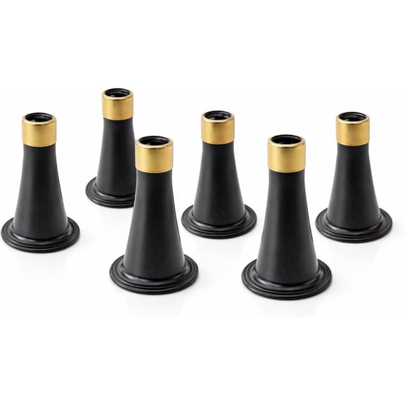 #00740 3" Reinforced Bed Risers Replace Casters to Prevent Sliding, Fits Over Standard Feet, Heavy-Duty Furniture Elevators, Tool-Free Installation, Set of 6
