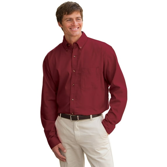 00820599039850 100 percent HEAVYWEIGHT WASHED TWILL 610 BURGUNDY XL