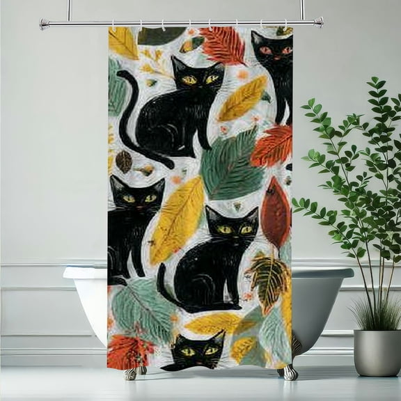 0092f843a045449b3a4c555afcb29fb0 Bathroom shower curtain printed waterproof shower curtain Suitable for home bathrooms