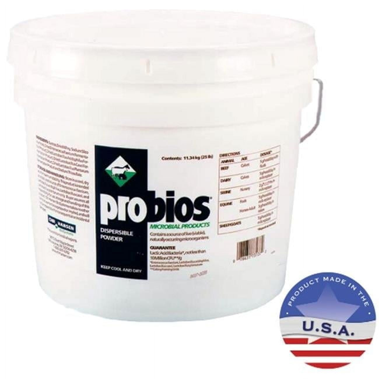 009PRB-180D-25LB Probios Dispersible Powder- 25 Lbs. - Probiotic Supplement for Pets