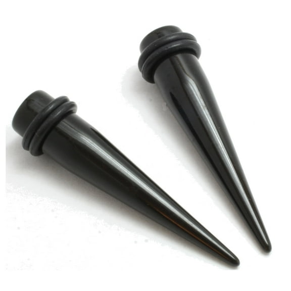 00G Black Ear Stretching TAPERS 00 gauge expanders 10mm