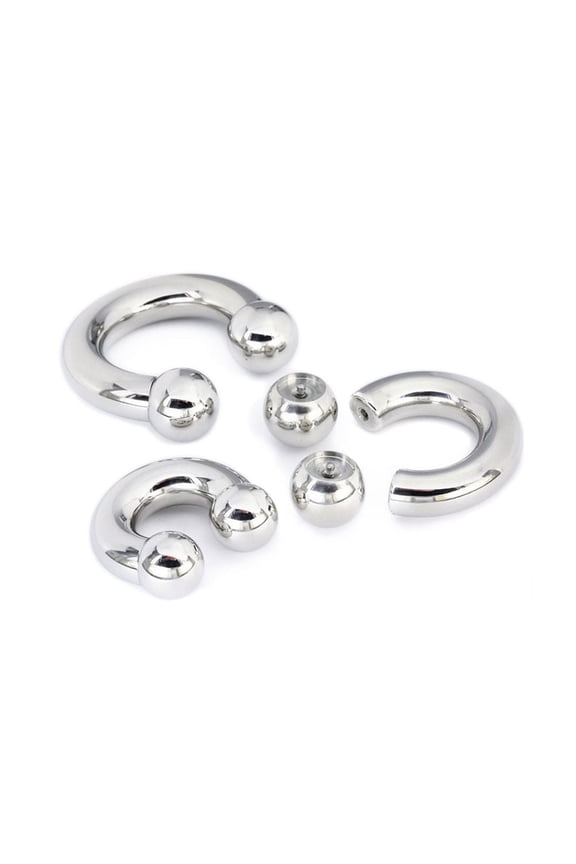 00G Horseshoe Circular Barbell 316L Surgical Steel with Internally Threaded Bead