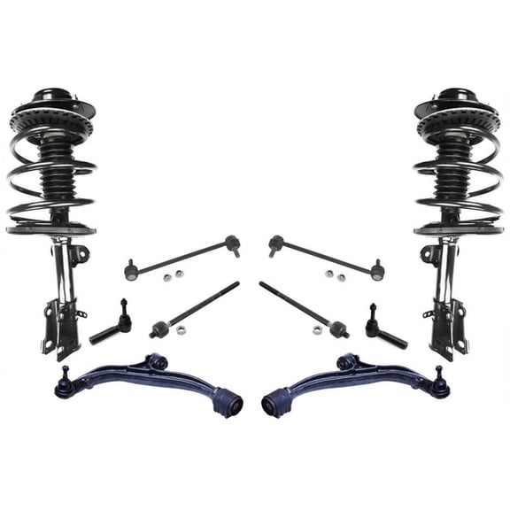 01-04 Caravan Coil Spring Struts Control Arms Bushings BJ Tie Rods Sway bar 10Pc
