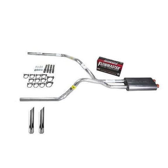01-06 Chevrolet GMC Truck 6.0L / 8.1L MAN dual exhaust 2.5 Flowmaster 50 SW Tip