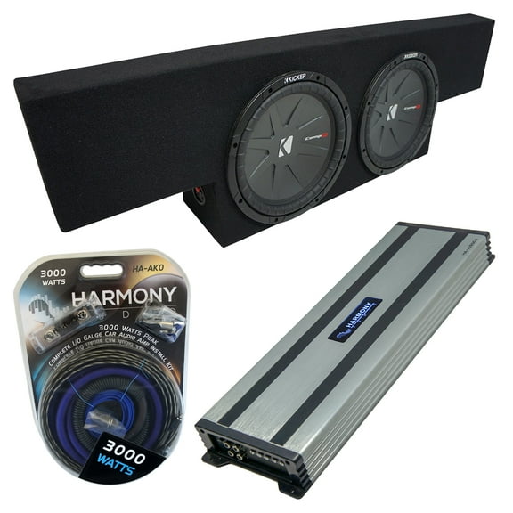 01-06 Chevy Silverado Crew Truck Kicker CompR CWR12 Dual 12 Sub Box HA-A1500.1