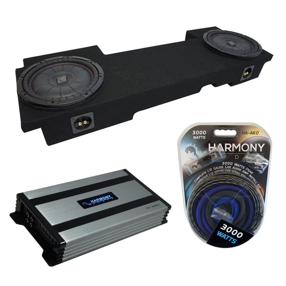 02-13 Chevy Silverado HD Crew Kicker CompVT CVT10 Dual 10" Sub Box HA-A800.1