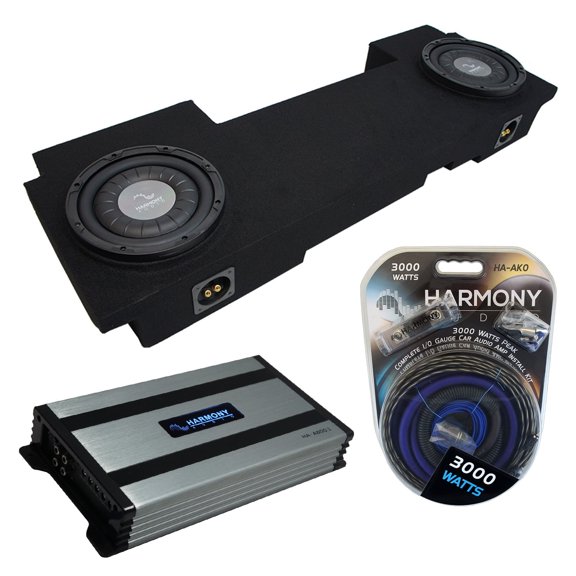 02-13 Chevy Silverado HD Crew Truck Harmony F124 Dual 12" Sub Box & HA-A800.1