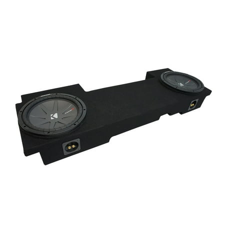 02-13 GMC Sierra HD Crew Truck Kicker CompR CWR10 Dual 10" Sub Box Final 2 Ohm