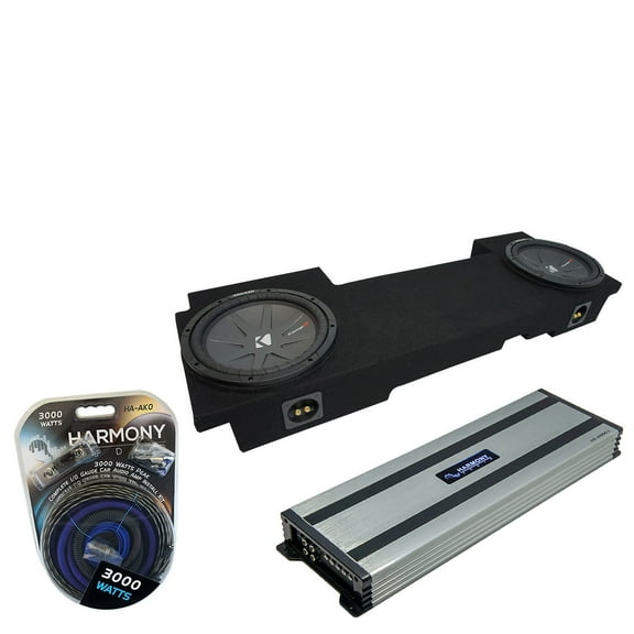 02-13 GMC Sierra HD Crew Truck Kicker CompR CWR10 Dual 10 Sub Box HA-A1500.1