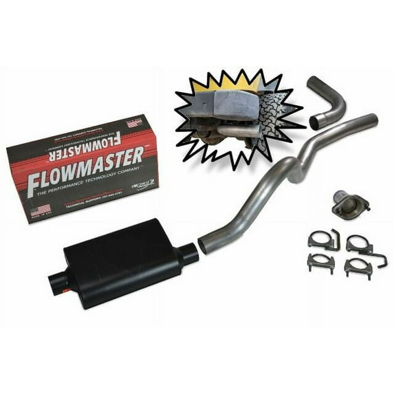 01-06 Jeep Wrangler 2.5" Exhaust Kit Flowmaster 40 Series Muffler Side Exit