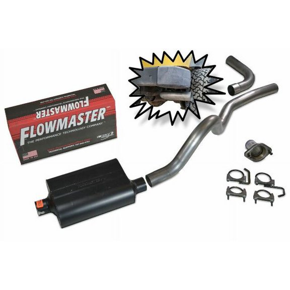 01-06 Jeep Wrangler 2.5" Exhaust Kit Flowmaster Super 40 Muffler Side Exit