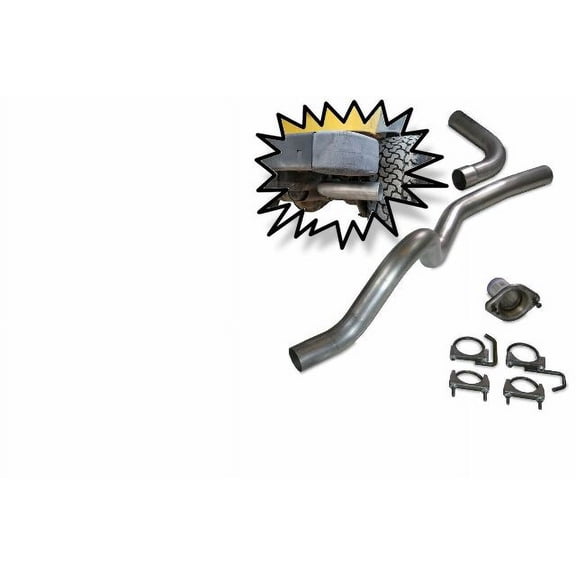 01-06 Jeep Wrangler 2.5" Exhaust Kit No Muffler Side Exit