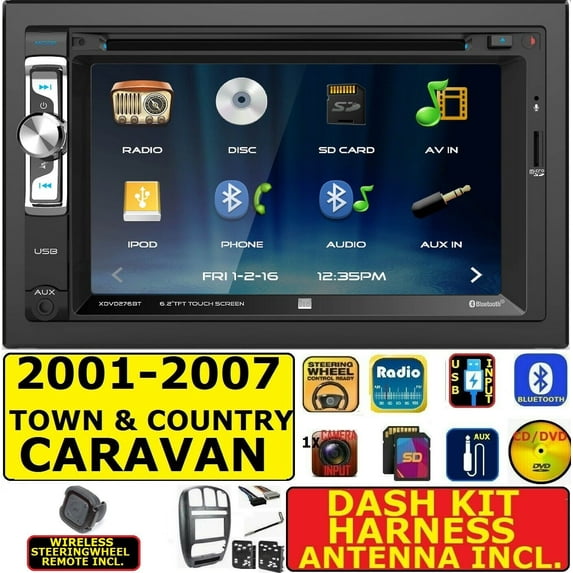 01-07 CARAVAN TOWN & COUNTRY BLUETOOTH CD USB BT AUX Car Radio Stereo SYSTEM