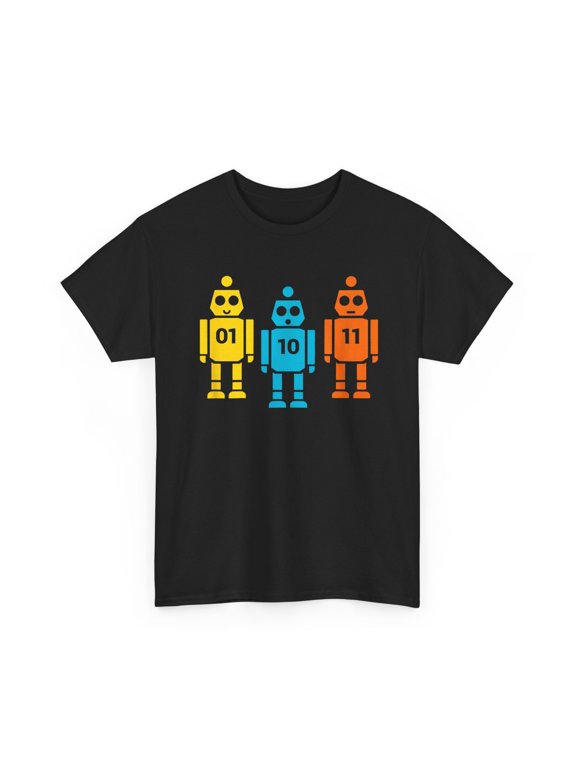 01 10 11 Robot Phrase Suited To Casual Events And Everyday Wear T-Shirt, Size S-5XL