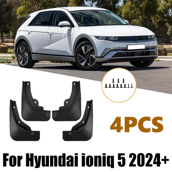 01 4pcs For Hyundai Ioniq 5 2024+ Car Mudflaps Mudguards Splash Guards Wheels Fender Flaps Mudguards Tire Fenders Mud Flaps