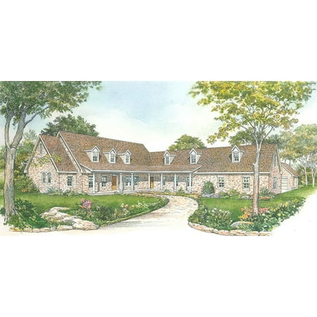 010-417: Traditional Country 3 Bed, 4 Bath Luxury Home Plan, 3389 Sq Ft: Full Blueprints with License to Build by Home Plan Marketplace - Lesuto