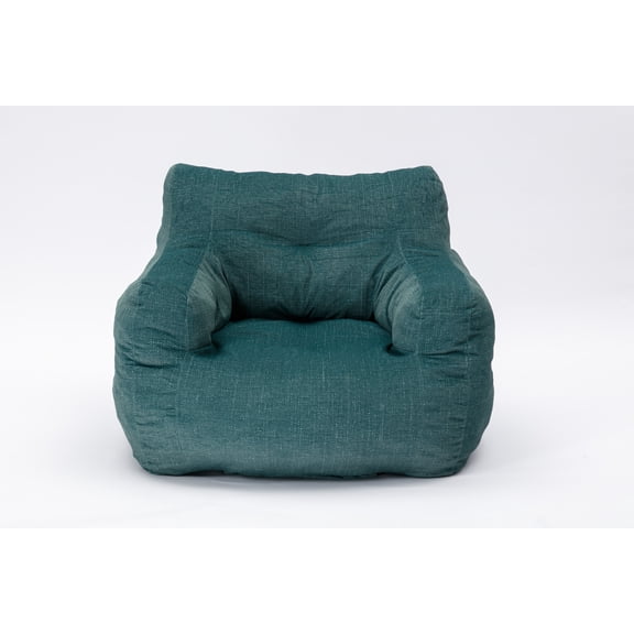 010-Soft Velvet Fabric Bean Bag Chair Filled With Memory Sponge,Green