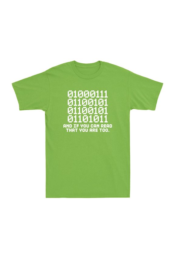 0100 Binary Shirt Code Geek Nerd Tech Computing Slogan Men'S T-Shirt All Size S-5XL