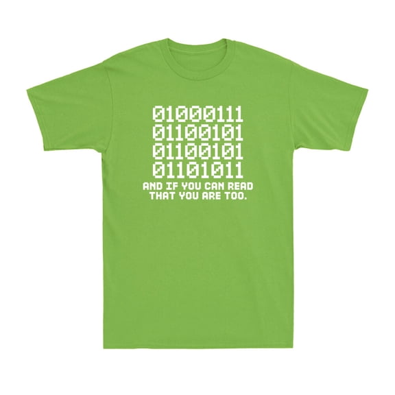 0100 Binary Shirt Code Geek Nerd Tech Computing Slogan Men'S T-Shirt