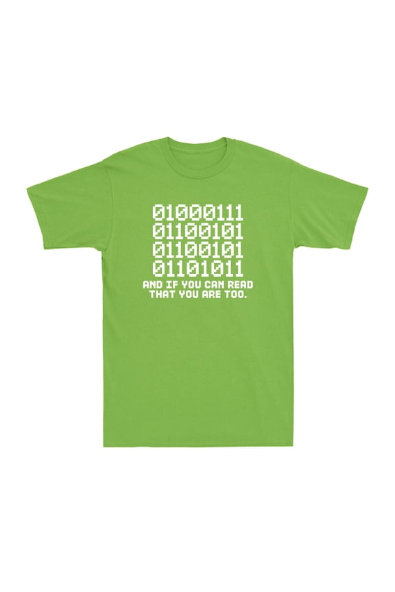 0100 Binary Shirt Code Geek Nerd Tech Computing Slogan Men's T-Shirt