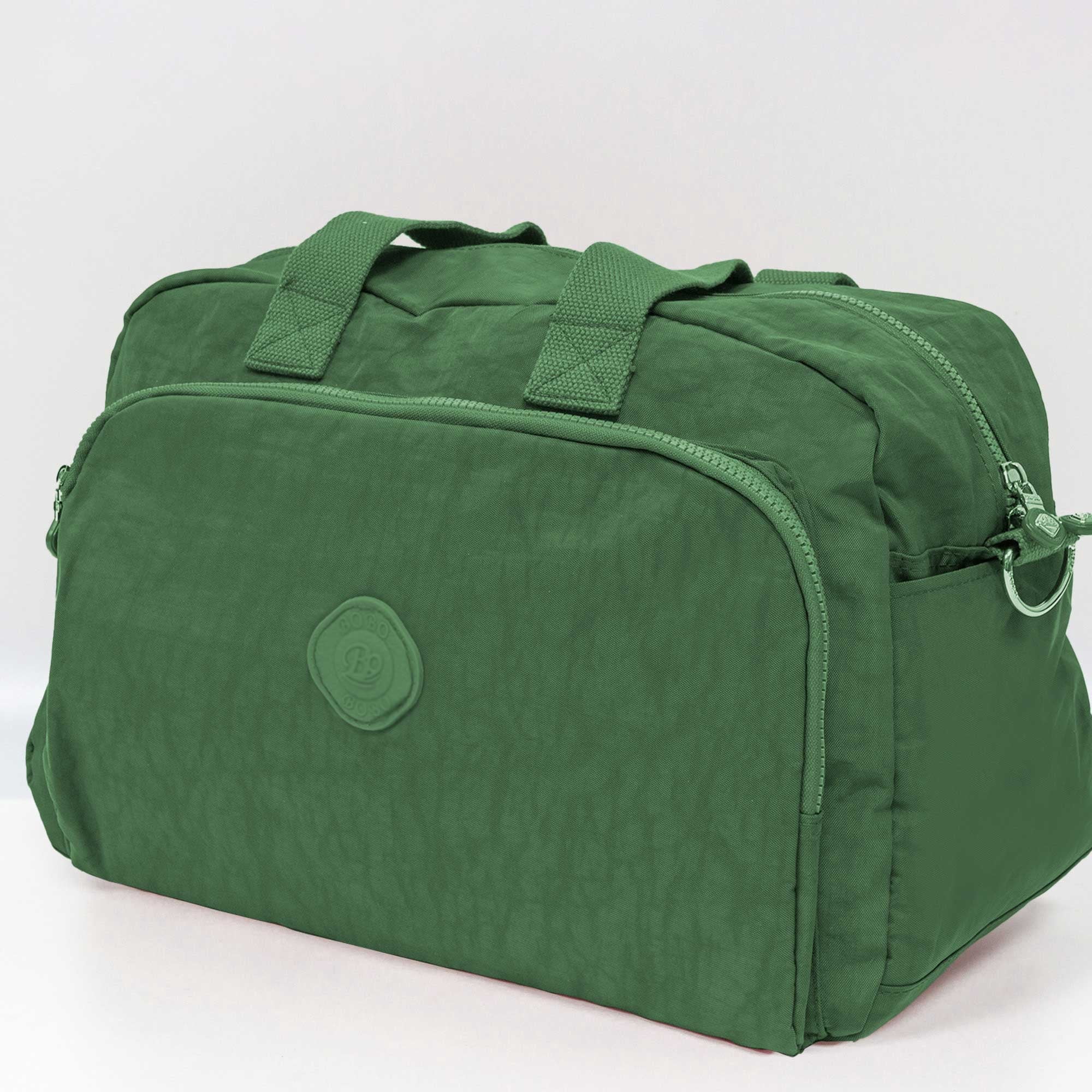 01008-Large Capacity Duffle Bag, Waterproof Fabric, Can Wear Trolley Duffel Bag, Sports And Leisure Fitness Bag（horsetail green）