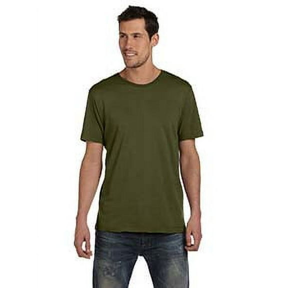 01070C Hanes Alternative Cool Blank Short Sleeve Men's Go-To Tee Army M