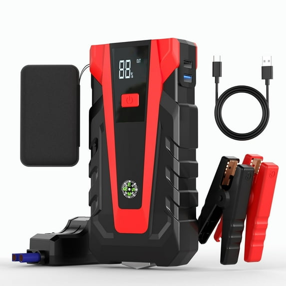 011 Car Battery Jump Starter,4000A 12V Jump Starter Battery Pack (up to 10.0L Gasoline and 8.0L Diesel Engine), Portable Jump Box with 3 Modes Flashlight and Jumper Cable Black