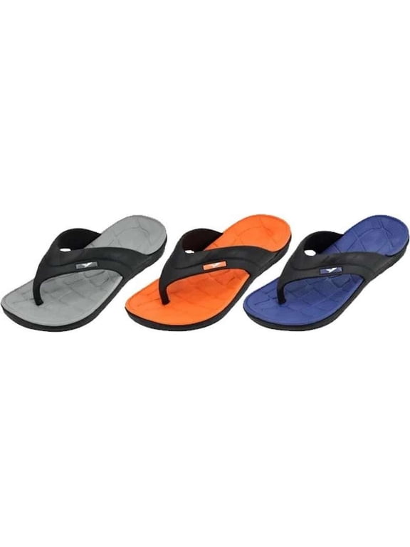 0121 Men's Rubber Sandal Slipper Comfortable Shower Beach Shoe Slip On Flip Flop