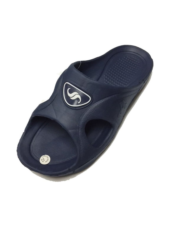 0122 Men's Rubber Sandal Slipper Comfortable Shower Beach Shoe Slip On Flip Flop