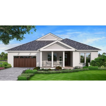 013-2486: CMU Traditional 3 Bed, 3 Bath Luxury Home Plan, 2486 Sq Ft: Full Blueprints with License to Build by Home Plan Marketplace - Lesuto