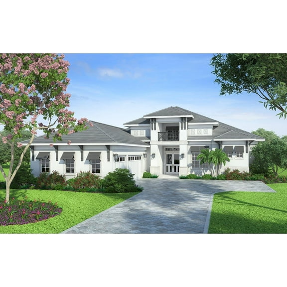 013-2947: CMU Contemporary 4 Bed, 5 Bath Luxury Home Plan, 2947 Sq Ft: Full Blueprints with License to Build by Home Plan Marketplace - Lesuto