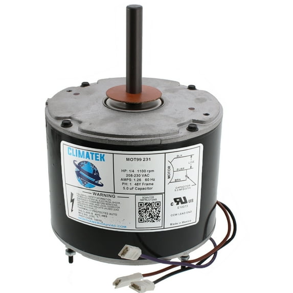 0131M00018PSP - ClimaTek Upgraded 1/4 HP Condenser Fan Motor Replaces Janitrol