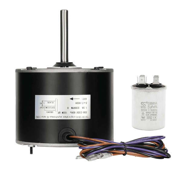 0131M00061SP Condenser Fan Motor, 1/4 HP 830RPM 208‑230V 1.5A for Goodman Amana Janitrol AC, Replaces 0131M00014PS, YDK‑180S84062‑01