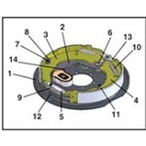 014-122451-B AP Products Trailer Brake Assembly Fits 4000 Pound To