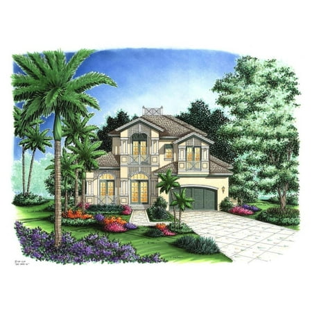 014-4541: Beach & coastal CMU 4 Bed, 6 Bath Luxury Home Plan, 4541 Sq Ft: Full Blueprints with License to Build by Home Plan Marketplace - Lesuto