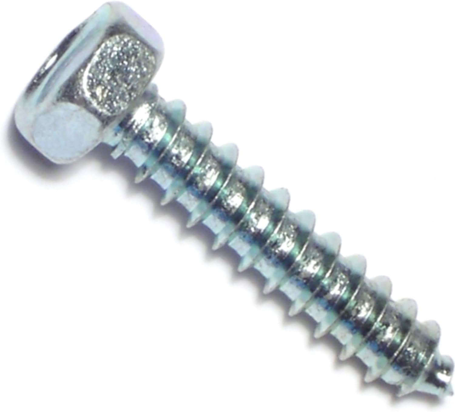 #8 X 1-1/2" White Hex Head Sheet Metal Screws - Pack Of 15, Stainless Steel, Painted Finish
