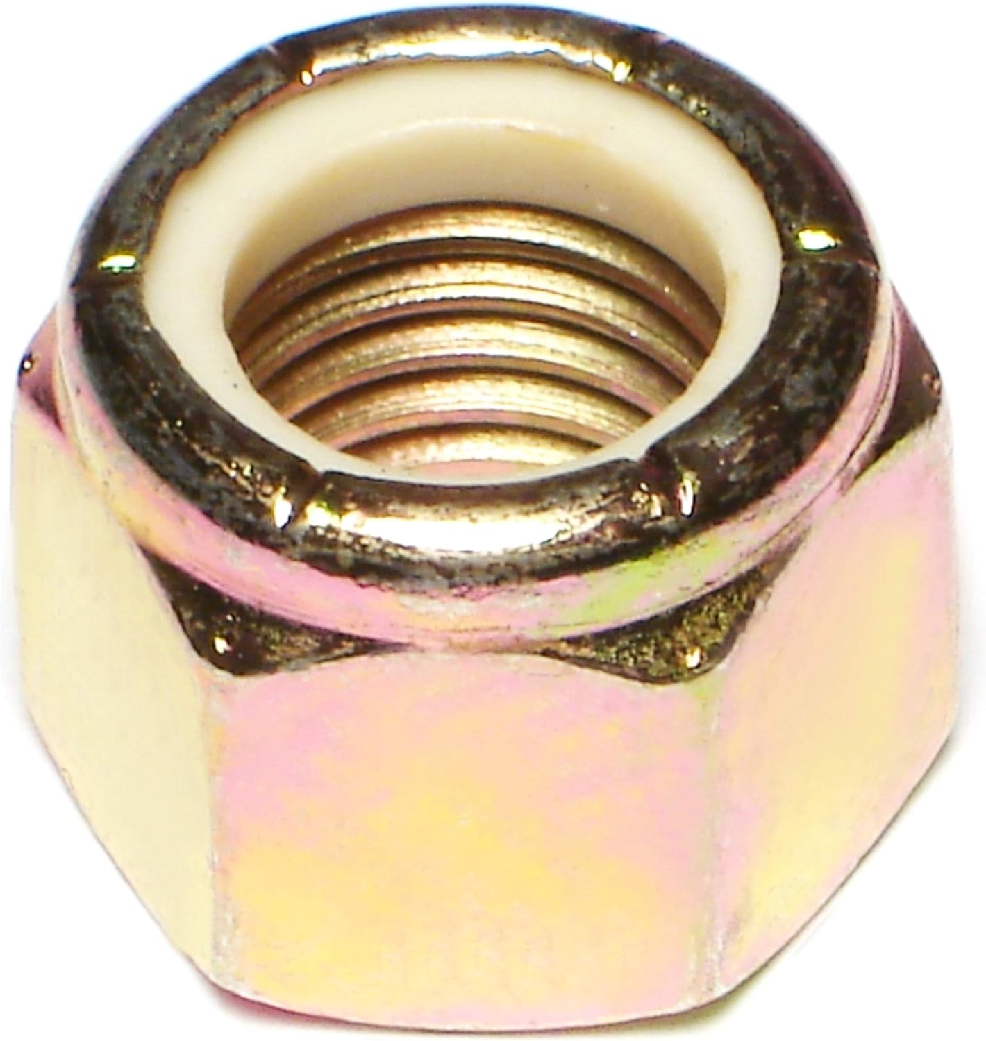 3-Pack 7/8-9 Coarse Slotted Hex Nuts, Zinc Plated Steel, 1-1/8" Wrench Size