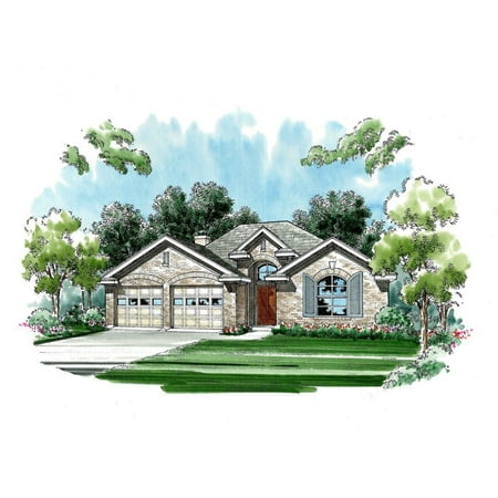 015-1155: Luxury Narrow lot 3 Bed, 2 Bath Luxury Home Plan, 1810 Sq Ft: Full Blueprints with License to Build by Home Plan Marketplace - Lesuto