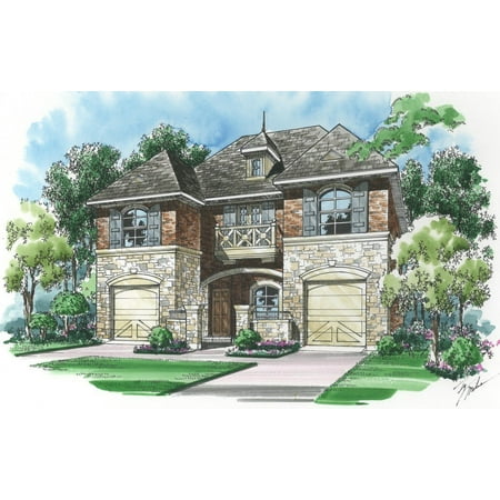 015-1160: Luxury Narrow lot 3 Bed, 4 Bath Luxury Home Plan, 3397 Sq Ft: Full Blueprints with License to Build by Home Plan Marketplace - Lesuto